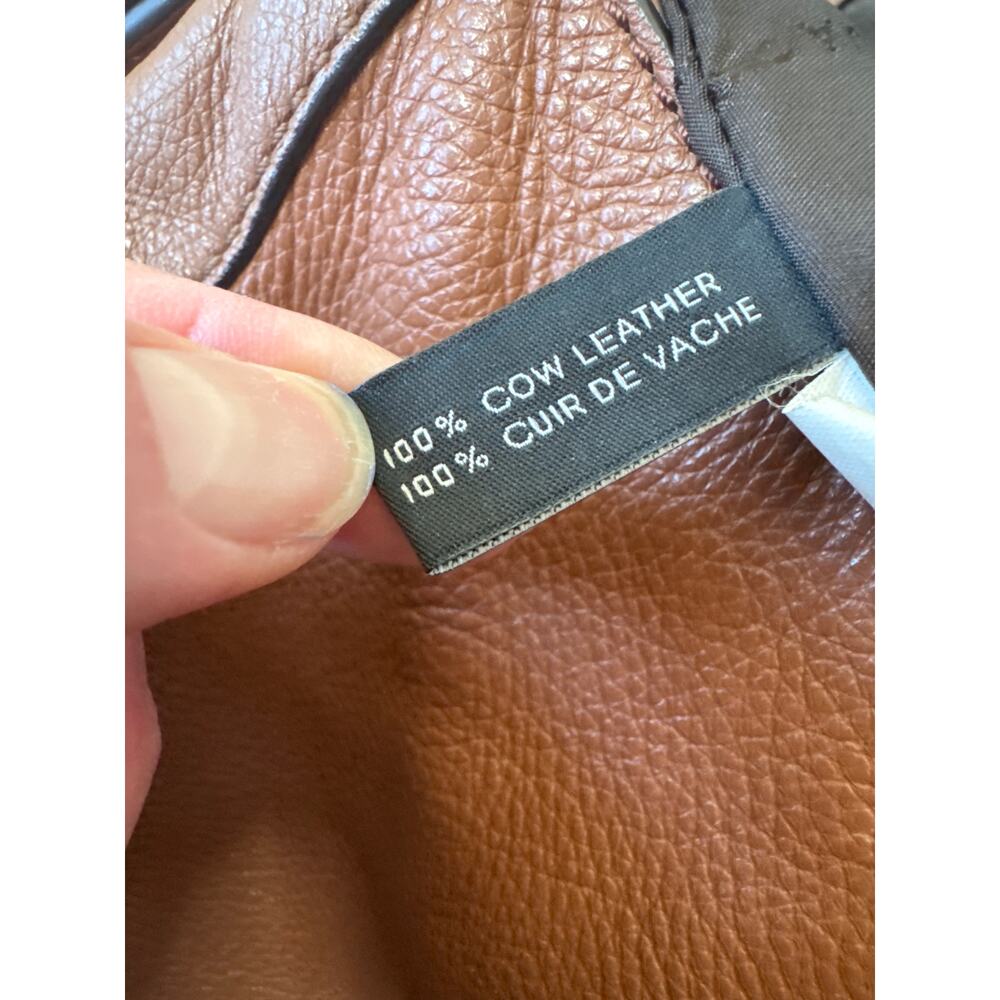 Marc Jacobs Messenger Crossbody Shoulder 100% Cow Leather Bag BROWN - Picture 8 of 8